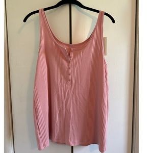 NWT pink ribbed tank top